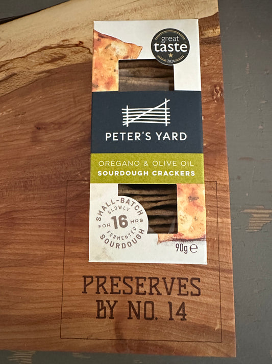 Peter's Yard Sourdough Crackers - Oregano & Olive Oil