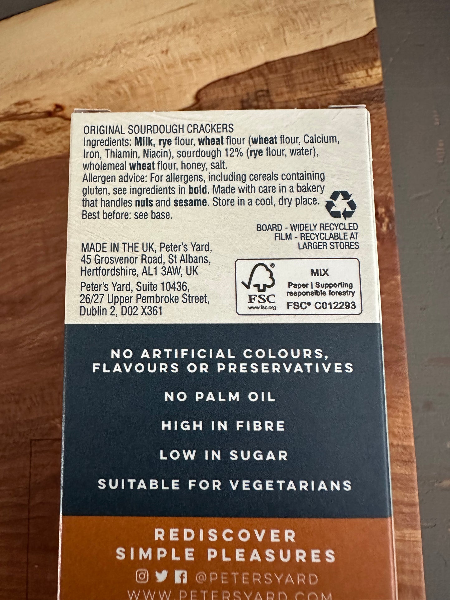 Peter's Yard Sourdough Crackers - Original