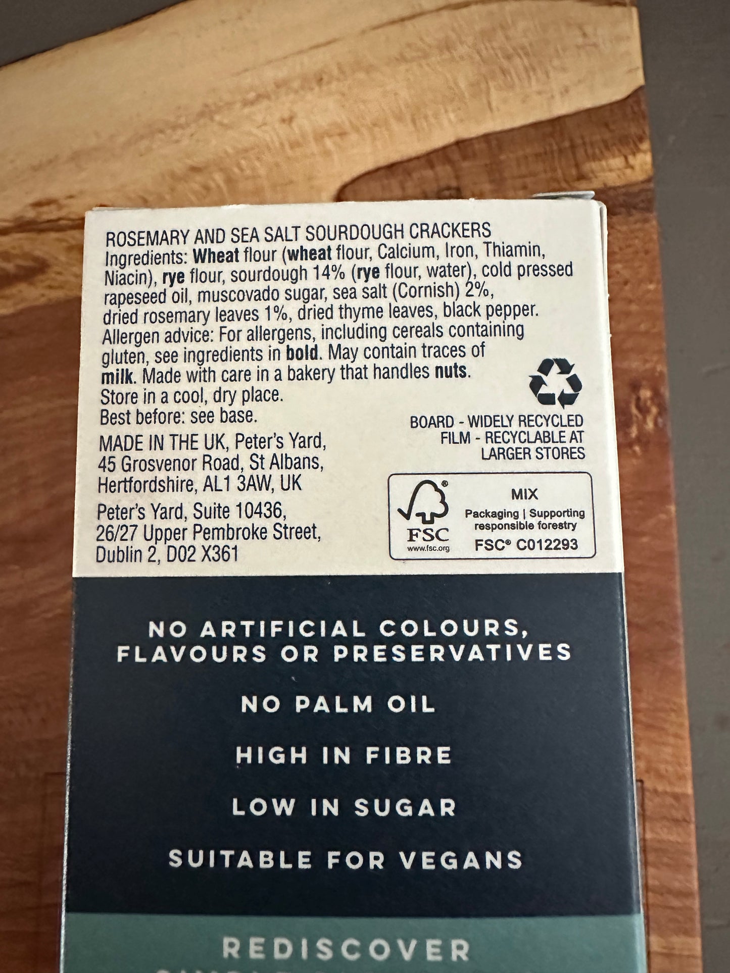 Peter's Yard Sourdough Crackers - Rosemary & Sea Salt